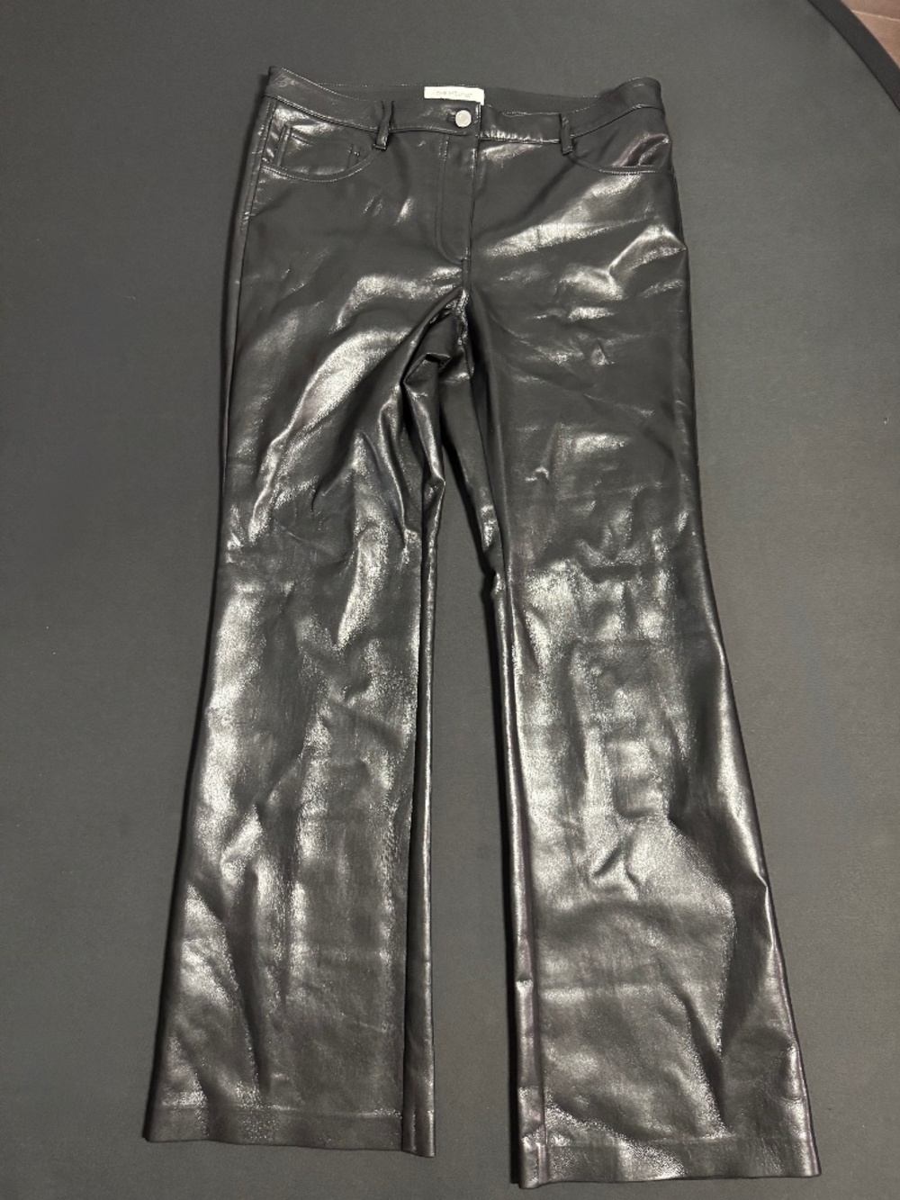 Aritzia Wilfred Melina Black Vegan Leather Pants Size 12